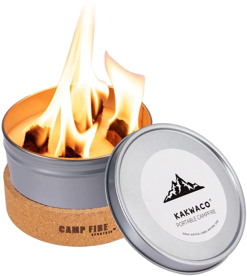 KAKWACO Portable Bonfires, Fire Pit,|1PACK | Compact and Lightweight | 3-5 Hours of Burn Time, Eco-Friendly and Safety Soy Wax Bonfire, No Wood No Embers(1pcs)
