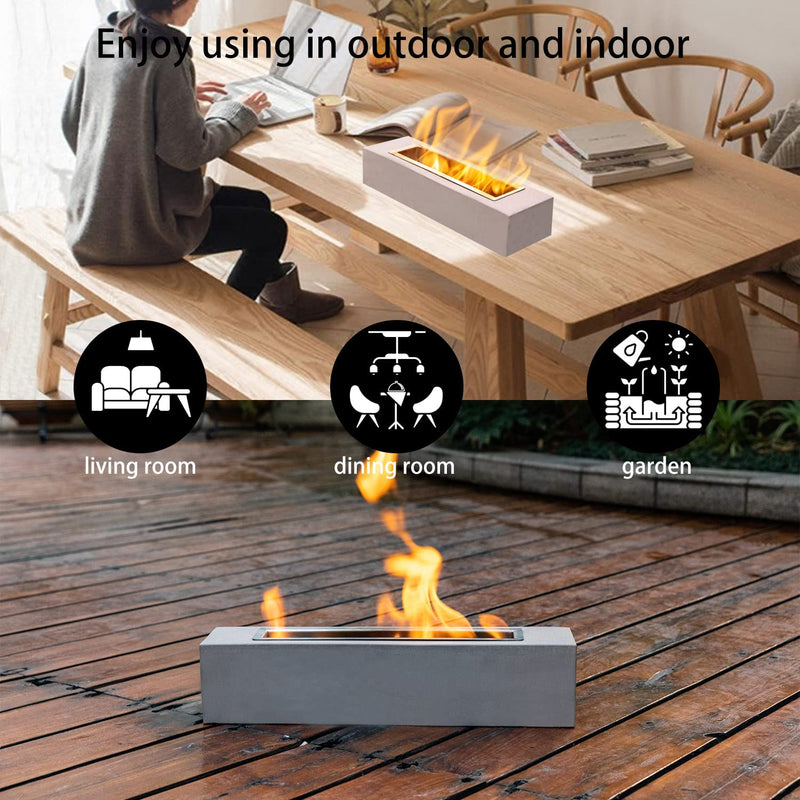 Tabletop Campfire, Portable Rubbing Fire Pit Alcohol Fireplace