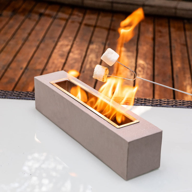 Tabletop Campfire, Portable Rubbing Fire Pit Alcohol Fireplace Indoor Outdoor Fire Concrete Bowl Pot Fireplace Bonfire
